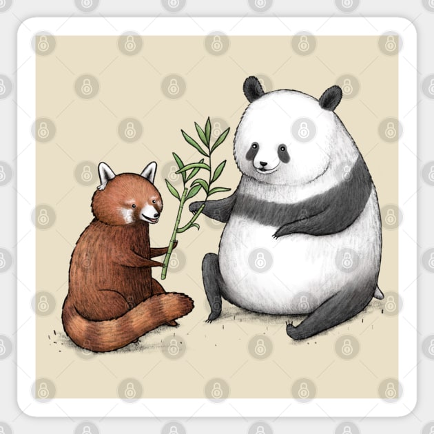 Panda Friends Sticker by Sophie Corrigan